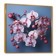thumbnail image 2 of Designart "Serene Petals Of Pink Orchids" Orchids Floater Framed Wall Art Living Room, 2 of 5