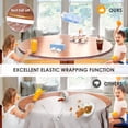 thumbnail image 2 of Outdoor Clear Round Tablecloth Waterproof Vinyl Table Cover With Elastic Edge-diameter 65-80cm(26-31in), 2 of 7