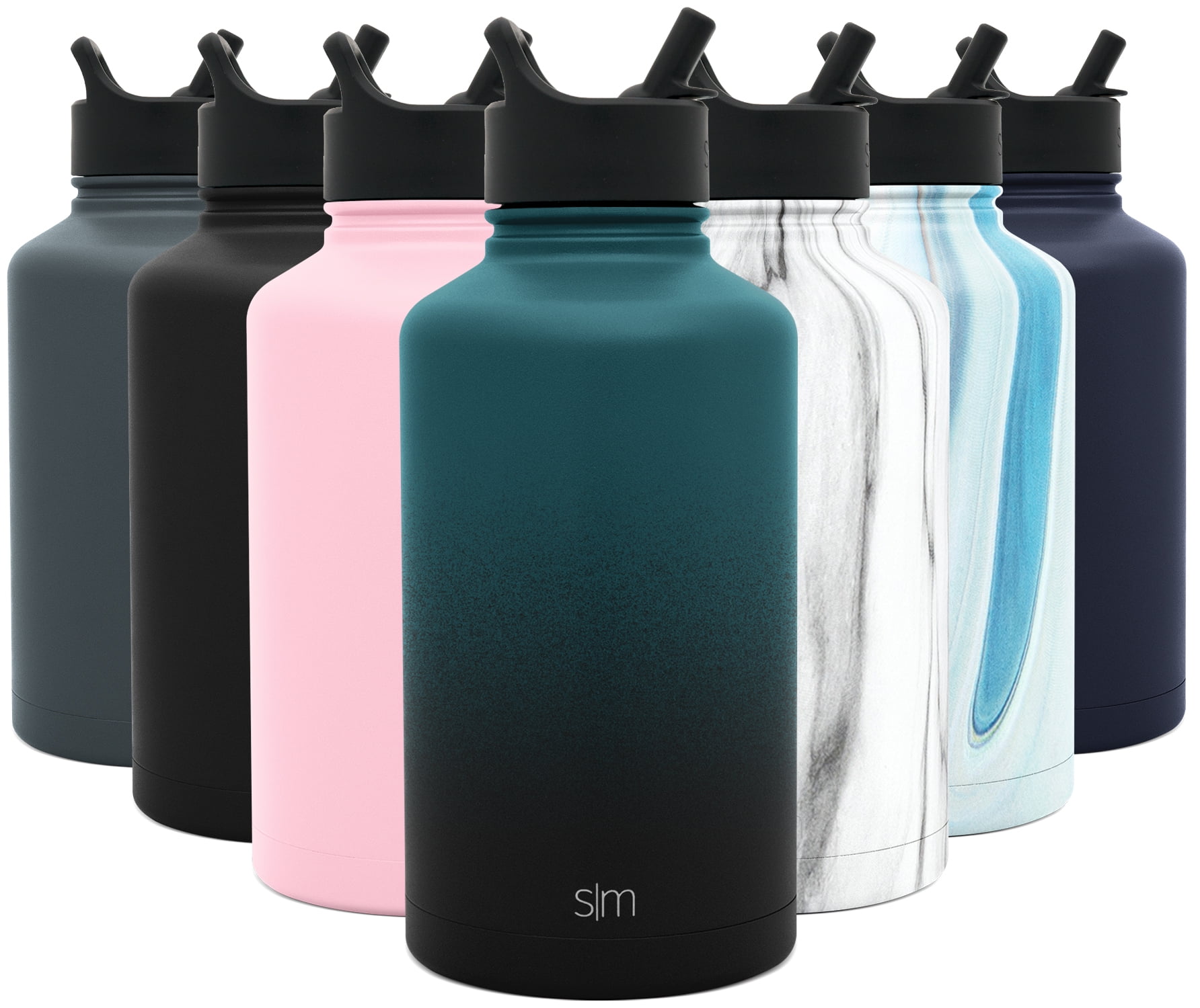 Simple Modern 64 oz Summit Water Bottle with Straw Lid - Hydro Vacuum  Insulated Flask Double Wall Half Gallon Chug Jug - 18/8 Stainless Steel  Ombre: 