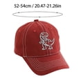 thumbnail image 4 of Krdevn White Dinosaur Embroidery Contrast Stitch Washed Kids Baseball Cap Adjustable Casual Outdoor Sun Hat for Toddler Boys Girls, 4 of 5