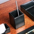 thumbnail image 4 of Dacasso A1410 Black Bonded Leather Pencil Cup, 4 of 9