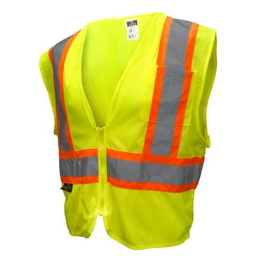 Radians Safety Vest Sv22 2 Economy Class 2 With Two Tone Trim Hi Viz Green 3X