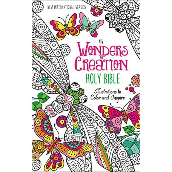 Pre-Owned Wonders of Creation Bible-NIV: Illustrations to Color and Inspire (Hardcover) 0310758912 9780310758914