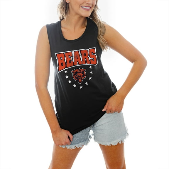Women's Gameday Couture Black Chicago Bears Baby You're A Star Racerback Scoop Neck Tapered Tank Top