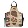 thumbnail image 6 of Yayeee Chief Kitchen Apron with Pockets for Cooking Water Resistant Unisex Adjustable Neck Strap, Brown Cakes, 6 of 7