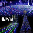 thumbnail image 4 of Red de luces LED navideñas impermeables de 4 m x 6 m, luces de hadas, redes de malla, luces de hadas para exteriores, jardín, Año Nuevo, bodas, vacaciones, 4 of 4