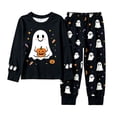 thumbnail image 6 of JAJAHO Halloween Kids Pajamas Boy Girl Long Sleeve Top And Pants Set Ghost Sleepwear 2 Piece Set 2-10Y, 6 of 7