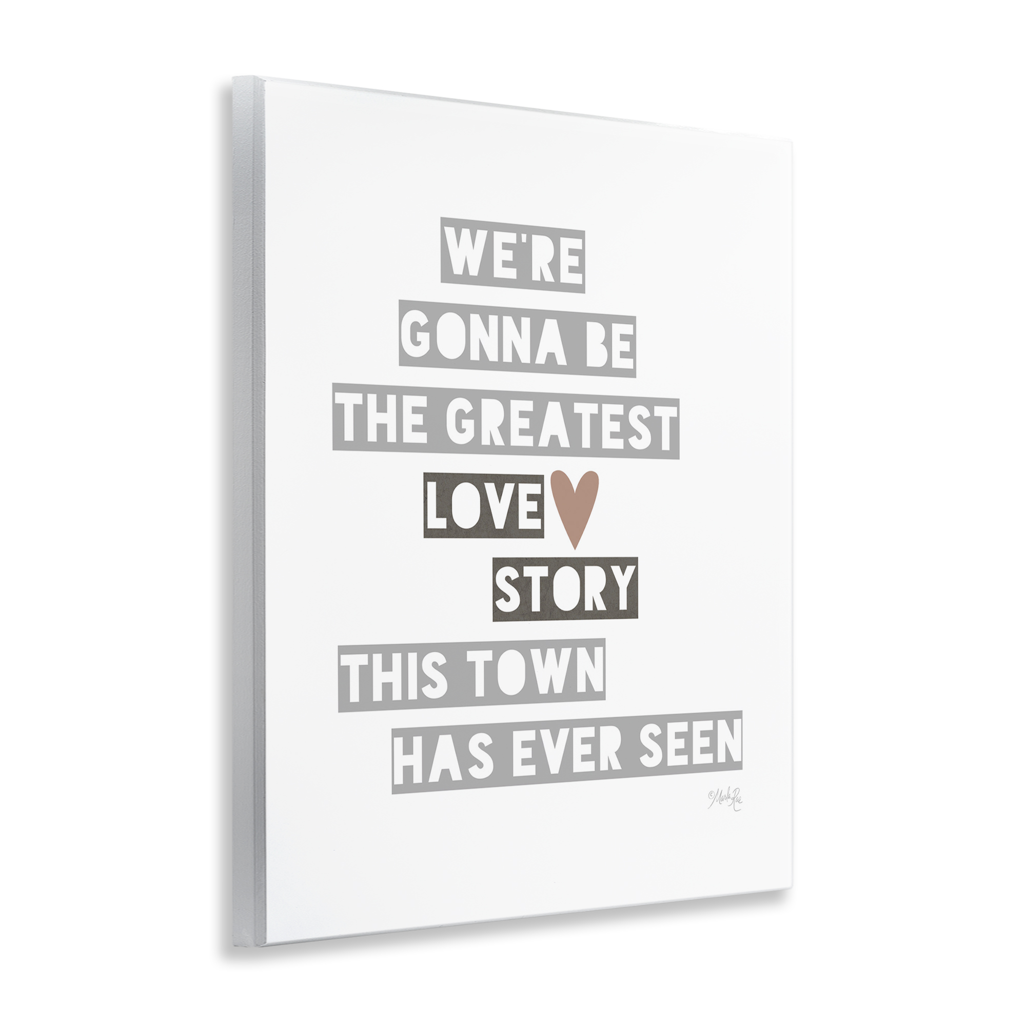 Stupell Industries Greatest Love Story Typography Painting Unframed Art Print Wall Art, 11 x 14