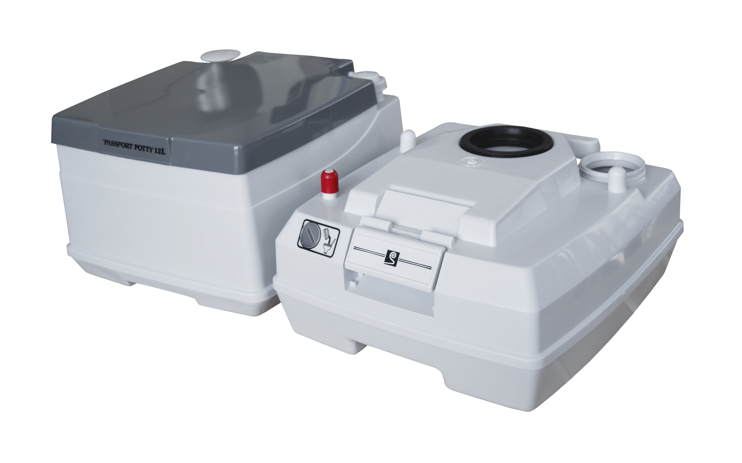 Dock Edge, Toilet, 8Litre, Grey, Space Saver with Level Indicator
