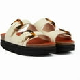 thumbnail image 2 of V.Gan Vegan Plum Footbed Tortoiseshell Sandals, 2 of 3