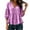 Purple, variant on Guluxicc Women's Linen Blosures Loose Ruffled Bottom V Neck Short Bubble Sleeve Tops for Everyday Wear Spirng Summer Casual Outfits