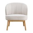 thumbnail image 2 of Ash Wooden Frame Upholstered Lounge Shell Chair,Modern Chair 1PC Comfor Chairs for Living Room,Coffee Shop,Office, 2 of 5