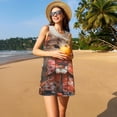 thumbnail image 3 of Disketp Adorable Kitten In Kimono para Vestido sin Mangas para Mujeres, Vestidos de Verano para Mujeres, Casual y Holgado para la Playa, 3 of 7