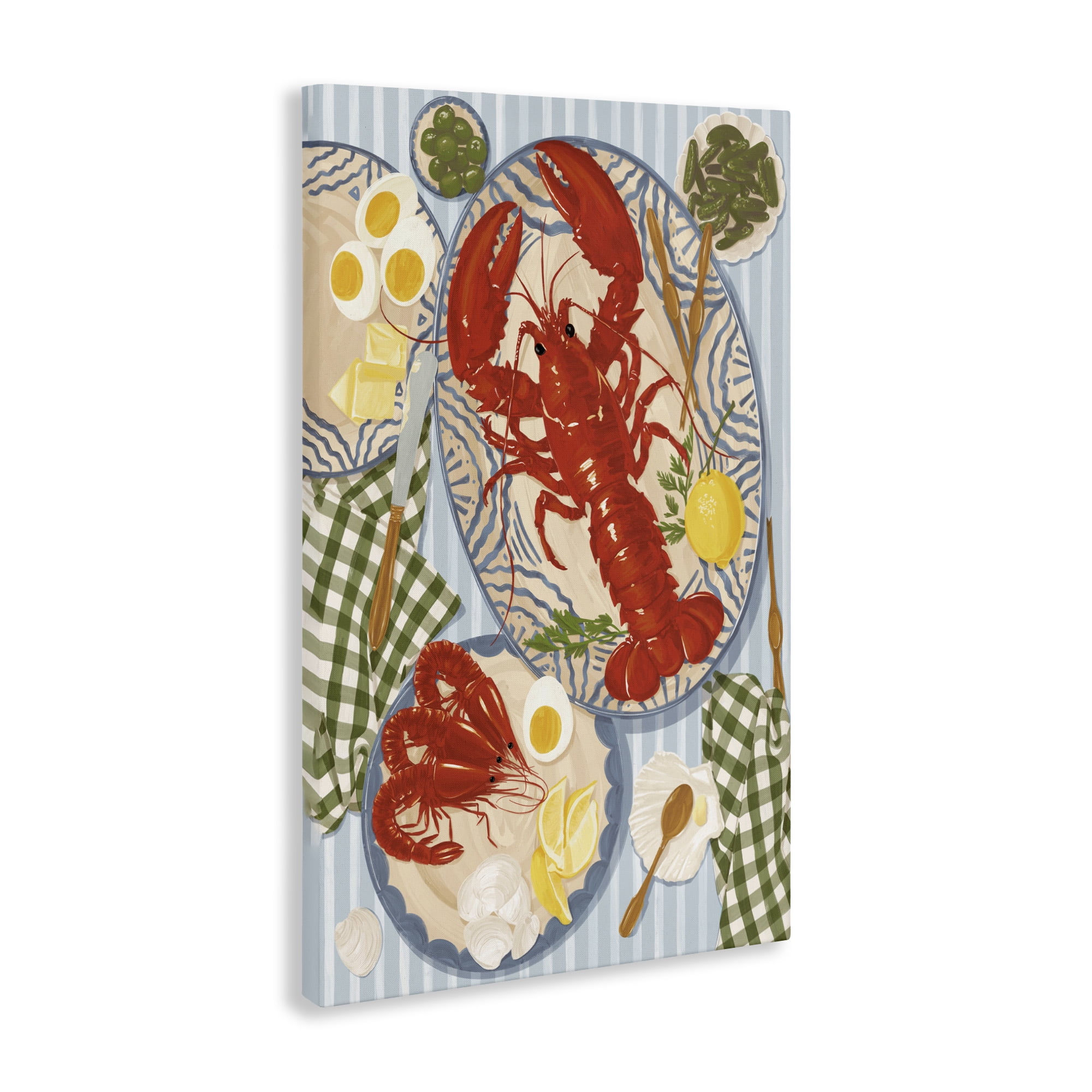 Stupell Industries Lobster For Lunch Platter Canvas Wall Art, design by Vero Illustrates
