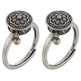 thumbnail image 1 of 2 Pcs Tibétain Bouddhiste Anneaux Rotatifs avec Simple OM Roue de Prière Laiton Lotus Mantra Anneau Porte-Bonheur Anneaux Type 1, 1 of 9
