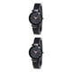 thumbnail image 2 of Guardurnaity Reloj de cuarzo con esfera de estrella Reloj de de metal de cuarzo analógico casual clásico para mujer con correa de acero negro 2piezas, 2 of 6
