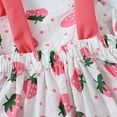 thumbnail image 6 of Odeerbi 1-4Y Toddler Girls Cute Princess Dresses Cotton Dress Kids Summer Cute Floral Print Slip Dress Bowknot Dress Baby Clothes Hot Pink, 6 of 7