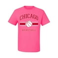 thumbnail image 2 of Wild Bobby City of Chicago CHI Basketball Fantasy Fan Sports Men's T-Shirt, Neon Pink, XX-Large, 2 of 5