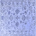 thumbnail image 1 of Ahgly Company Machine Washable Indoor Square Oriental Blue Industrial Area Rugs, 7' Square, 1 of 4