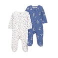 thumbnail image 1 of Pack de 2 mamelucos Child of Mine para Bebé Niña 2 Piezas con Estampado Floral Azul Talla 0-3 Meses, 1 of 4