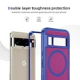 thumbnail image 2 of Magnetic for Google Pixel 8 Pro Case,Compatible with MagSafe,Military Grade Dropproof Translucent Matte Hard Back Soft Edge Anti-Fingerprint Protective Case for Google Pixel 8 Pro,Blue+Rose, 2 of 8