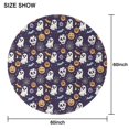 thumbnail image 6 of Dark Halloween Pattern Round Tablecloth 60"x60",Wrinkle Wipeable Table Cloth for Kitchen Dining Room Picnic Patio Party, 6 of 6