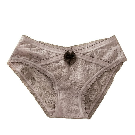 

Aayomet Women Panties Thong Women Solid Color Briefs Underpants Sleepwear Underwear Shorts Homewear Lingerie Lace Bandage Panties Coffee One Size