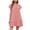 Pink, variant on gakvbuo Summer Dresses For Women 2024 Vacation Trendy Beach Dresses Fashion Women Summer Casual V-Neck Solid Short Sleeve Dress