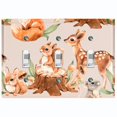 thumbnail image 1 of Metal Light Switch Plate Cover Cute Forest Animals Squirrel Deer Mouse ANM012, 1 of 13