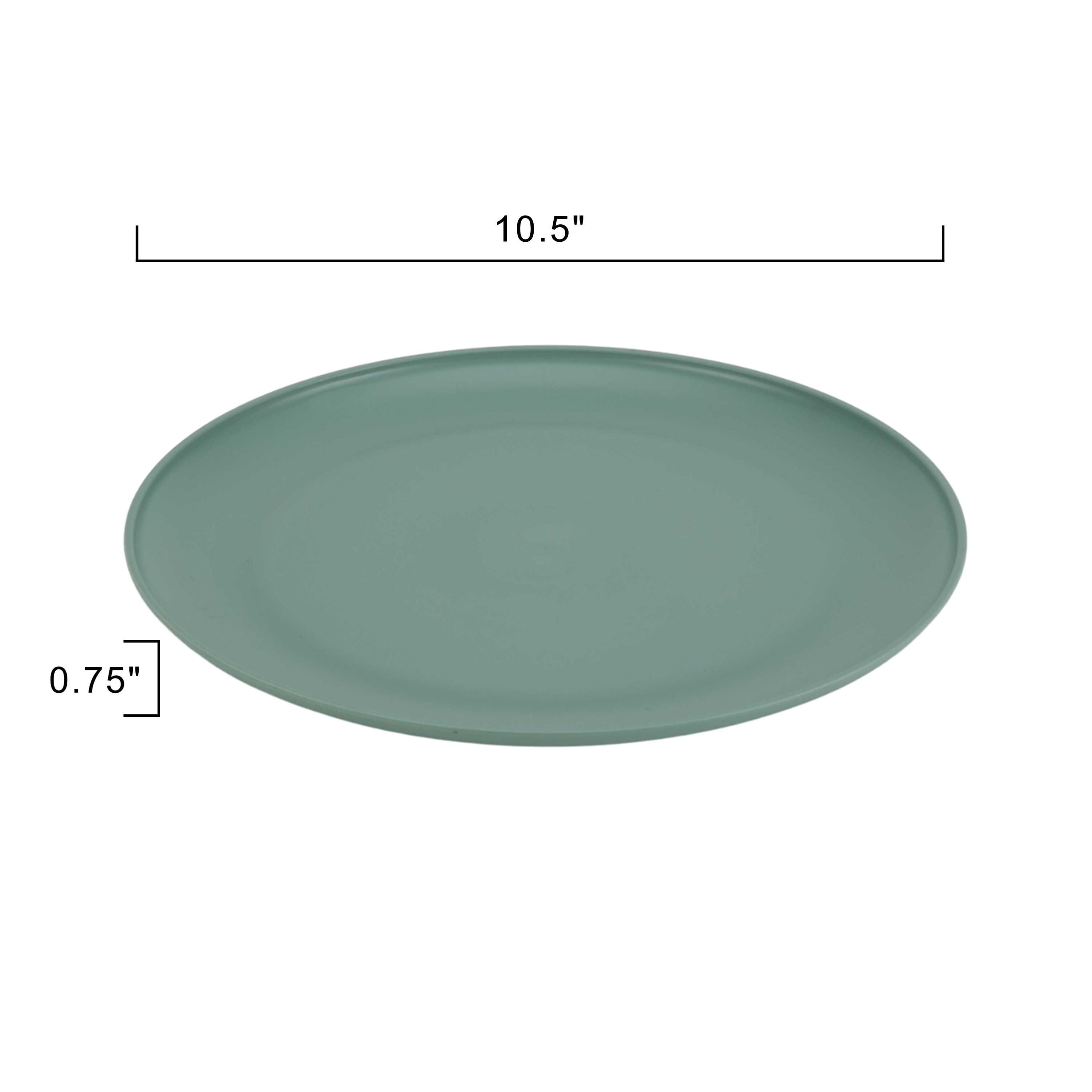 Mainstays 10.5" Round Plastic Plate, Sage