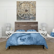 Designart 'Farmhouse Horse XI' Farmhouse Duvet Cover Set