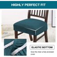 thumbnail image 4 of Stretch Jacquard Chair Seat Covers Seat Covers for Dining Room Chair Covers Chair Seat Slipcovers Removable Washable Chair Seat Cushion Slipcovers for Dining Room (4 Pack, Deep Teal), 4 of 7