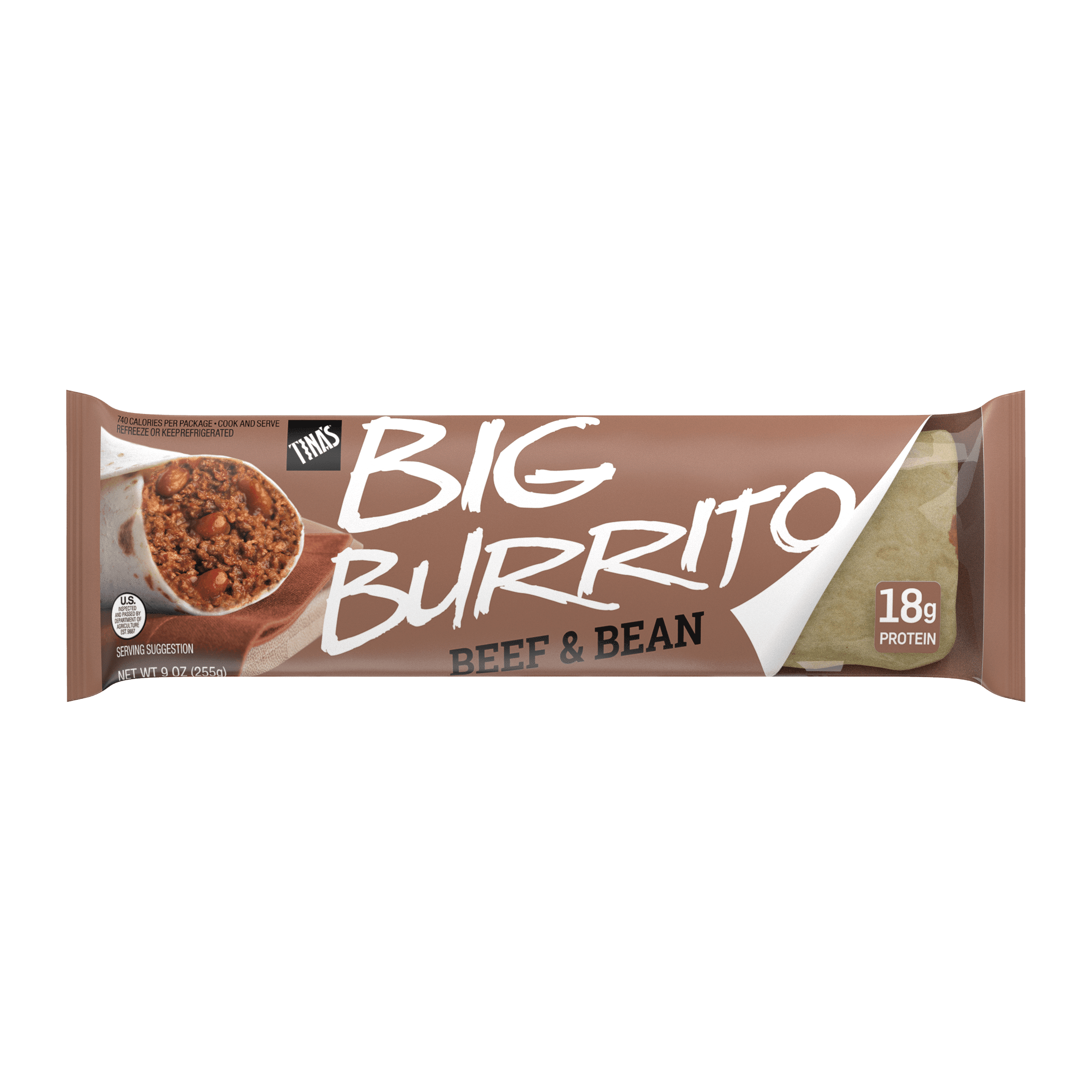 Tina's Big Burrito Beef & Bean, 9 oz, 2 Servings in each package