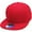 Red, variant on Solid Flat Brim Bill Fitted Baseball Cap