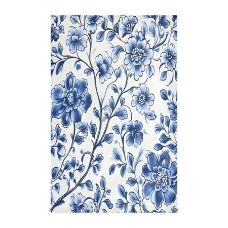 

Flower Pattern Decorative Waffle Towel Kitchen Dishcloth 28x18in Multi-Use Tea Towel