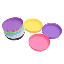 IMIKEYA Succulent Plant Pot Saucer Assorted Color Plastic 25Pcs 4.5In Round