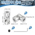 thumbnail image 2 of 4 Pack Coupling Joint, Universal Steering Shaft, Metal Shaft Coupling, 5mm-5mm, 2 of 5