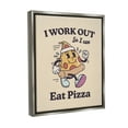 thumbnail image 4 of Stupell Industries Work Out To Eat Pizza Food & Beverage Painting Gray Floater Framed Canvas Art Print Wall Art, 17 x 21, 4 of 10