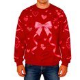 thumbnail image 7 of Womens Mens Valentines Day Sweatshirts Couple Bow Shirts Pullover Valentine Boyfriend Girlfriend Matching Tops, M Red, 7 of 7