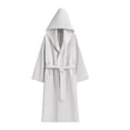 thumbnail image 4 of XIAOCHA Men's Hooded Tie Belt Sleep Robe Long-Sleeve All-Season Home Shower Gown, 4 of 4
