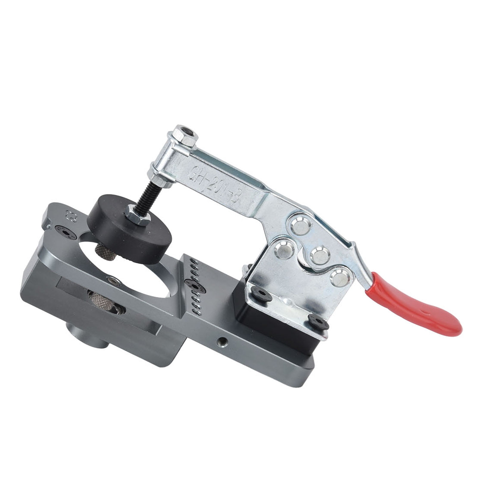 Hinge Jig Adjustable Woodworking Hole Puncher Opener Drilling Guide Locator Hand Tool 35mm Gray