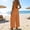 Orange, variant on LEBONYARD Brown Jumpsuit,Fashion Women Casual Comfy Solid High Waist Linen Loose Straight Solid Jumpsuit Orange M