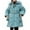 Sky Blue, variant on Fall Winter Coats for Girls Warmth Long Padded Coat with Belted Waist Thick Lined for Cold Weather Outerwear Jacket 5-6 Years