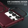 thumbnail image 6 of Dteck Magnetic Case for Samsung Galaxy S22 Ultra Compatible with MagSafe, Shockproof Military Grade Protection Magnetic Rugged Case for Samsung Galaxy S22 Ultra,Winered, 6 of 9