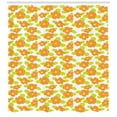 thumbnail image 3 of Ambesonne Orange Shower Curtain, Girls Doodle Floral, 69"Wx75"L, Apple Green Orange, 3 of 3