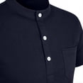 thumbnail image 7 of Men’s Short Sleeve Polo Shirt with Pocket Classic Fit Soft Cotton Material Three Button Placket Collar, 7 of 7