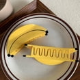 thumbnail image 3 of Jiibva Cute Banana Hair Claw Clips Stylish Fruit Hair Clips Strong Hold Hair Accessories for Women, 3 of 7