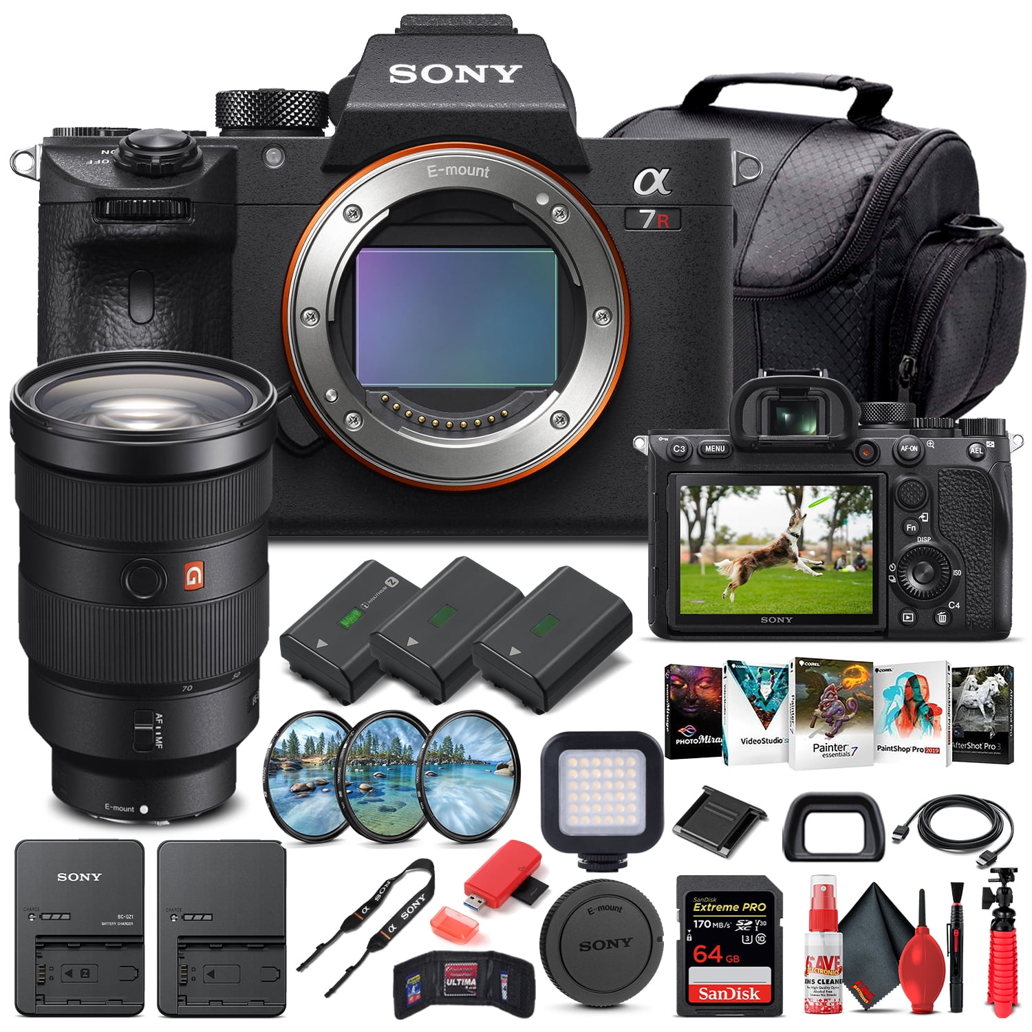 Sony Alpha a7R IV Mirrorless Camera W/ Sony FE 24-70mm Lens - Advanced Bundle(International Model)