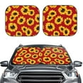 thumbnail image 2 of Vsdgher Sunflowers On Red Print Car Windshield Sun Shade, Reflective Sunshade Window Sunshade Sun Visor Protector Fit for Cars,Trucks,SUVs-Small, 2 of 6