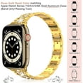 thumbnail image 3 of LGSY Apple Watch Band 38mm 40mm 41mm Series 8 7 6 5 4 3 2 1 SE Women Bling Diamond Replacement Bracelet iWatch Strap Jewelry Replacement Metal Wristband, 3 of 10